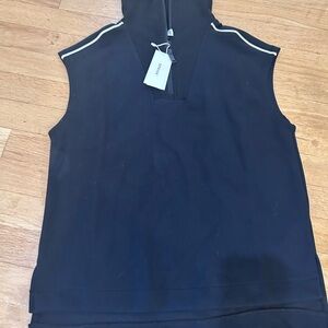 NWT SPANX Black Pique Sleeveless Top